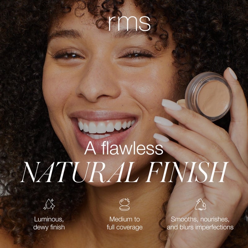 rms beauty UnCoverup Cream Foundation Hydrating Buildable Medium to Full Coverage with Natural Glow for All Skin Types, Clean Beauty, 18ml - Image 2